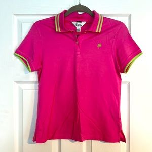 Lilly Pulitzer Womens Small Slim Fit Pink Polo Shirt